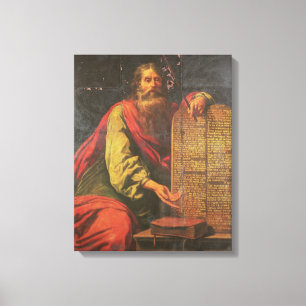 Moses and the Tablets of the Law Canvas Print
