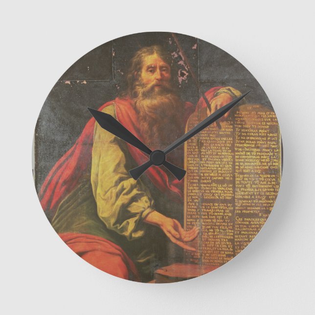 Moses and the Tablets of the Law Round Clock (Front)