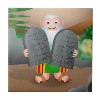 Moses and The Ten Commandments Bible Story Tile