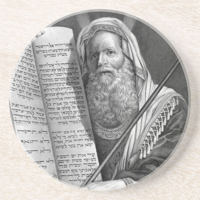 "Moses and the Ten Commandments" coaster (Front)