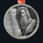 Moses and the Ten Commandments Metal Ornament<br><div class="desc">Moses and the Ten Commandments</div>