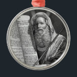 Moses and the Ten Commandments Metal Ornament<br><div class="desc">Moses and the Ten Commandments</div>