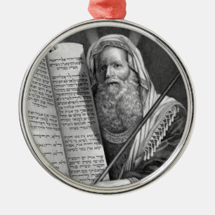 Moses and the Ten Commandments Metal Ornament