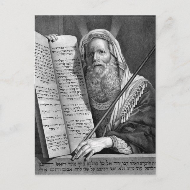 Moses and the Ten Commandments Postcard (Front)