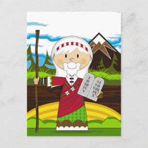 Moses and the Ten Commandments Postcard