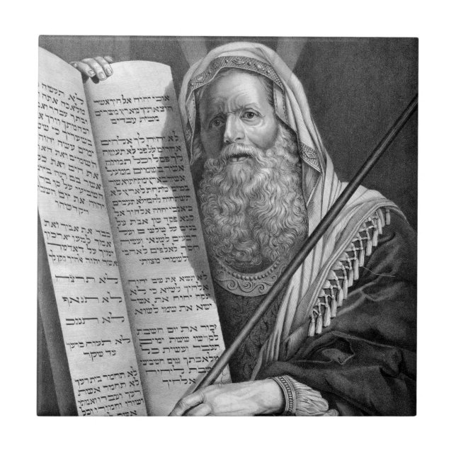 "Moses and the Ten Commandments" tile (Front)