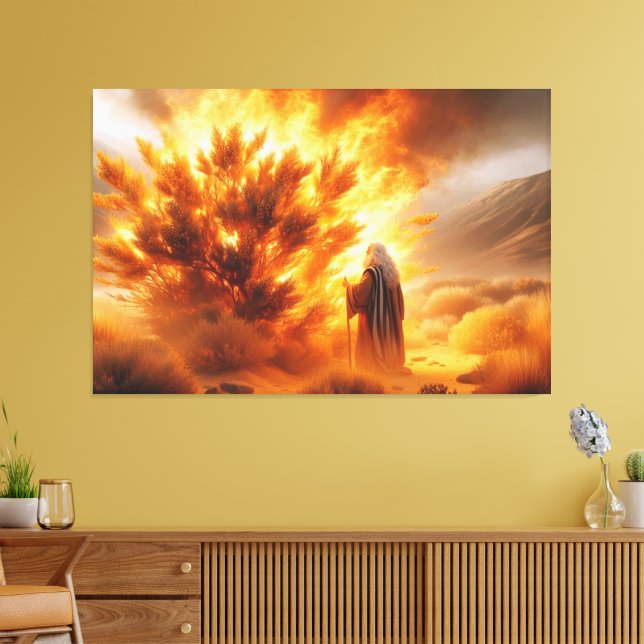 Moses Burning Bush Canvas Print Picture 5 (Insitu(LivingRoom))