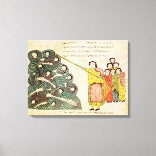 Moses closing the Red Sea on the Egyptians Canvas Print