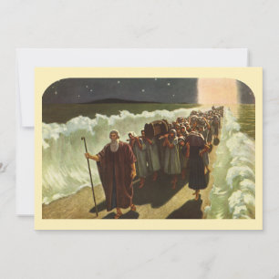 Moses Crossing of the Red Sea, Vintage Religion Invitation