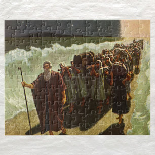 Moses Crossing of the Red Sea, Vintage Religion Jigsaw Puzzle