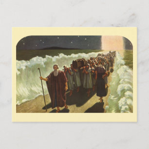 Moses Crossing of the Red Sea, Vintage Religion Postcard