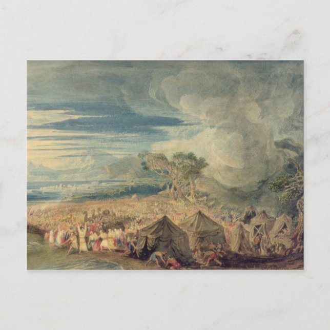 Moses dividing the waters of the Red Sea Postcard (Front)