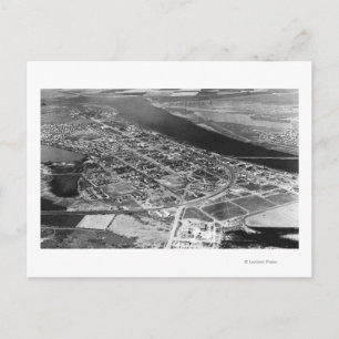 Moses Lake, WA Aerial View of Town Photograph Postcard