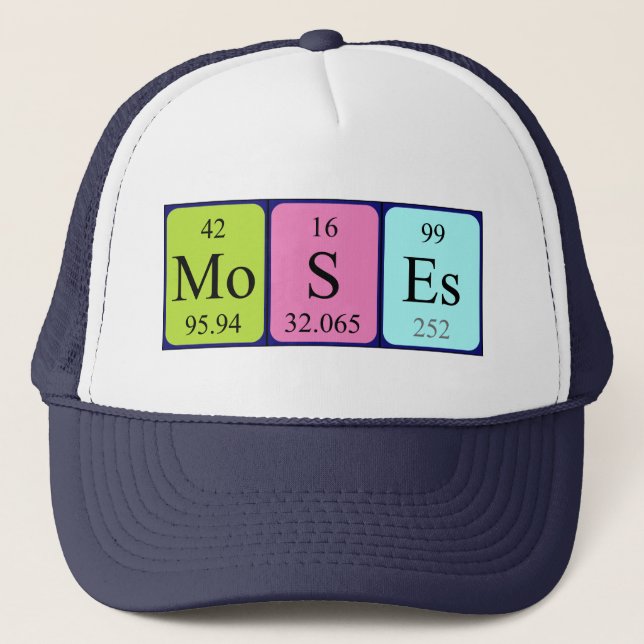 Moses nom de table périodique casquette (Devant)