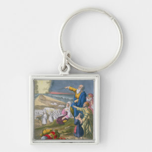 Moses Parting the Red Sea, from a bible printed by Keychain