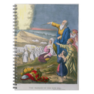 Moses Parting the Red Sea, from a bible printed by Notebook