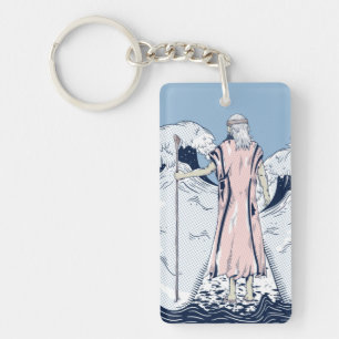 Moses parting the red sea keychain