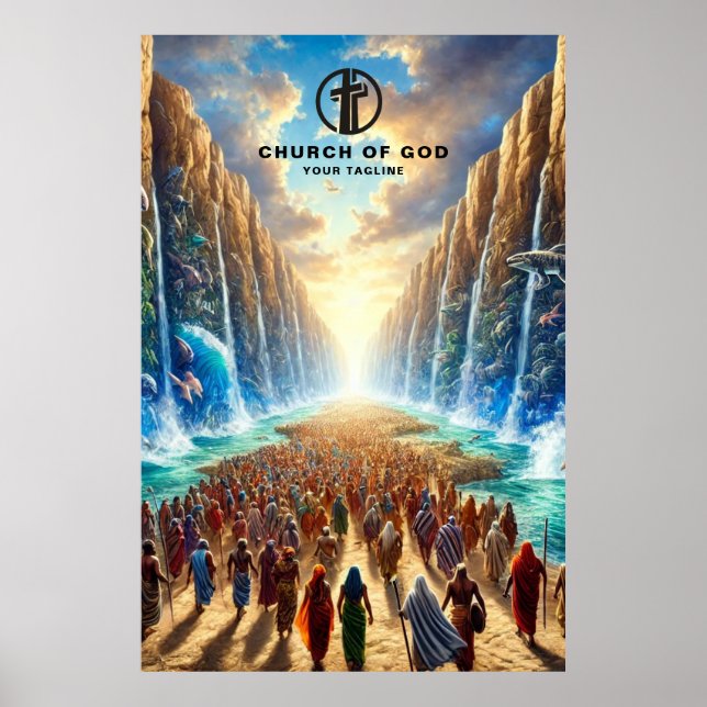Moses Parting The Red Sea Poster (Front)