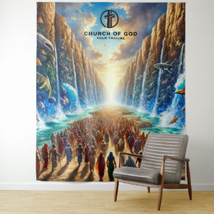 Moses Parting The Seas Tapestry