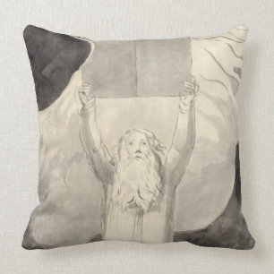 Moses Receiving the Law, c.1780 (brush and black i Throw Pillow