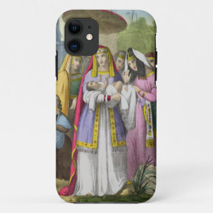 Moses Saved by Pharaoh's Daughter, from a bible pr iPhone 11 Case