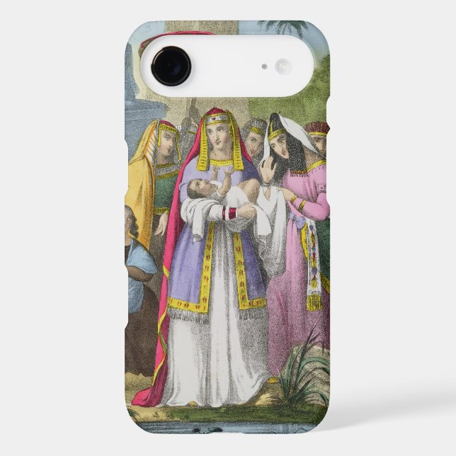 Moses Saved by Pharaoh's Daughter, from a bible pr iPhone 3 Case-Mate Case (Back)