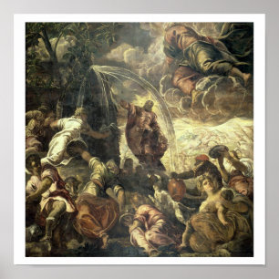 Moses Striking Water from the Rock, 1575 Poster
