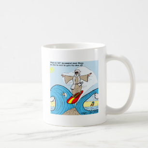 Moses Surfs Funny Cartoon Tees Gifts Collectibles Coffee Mug