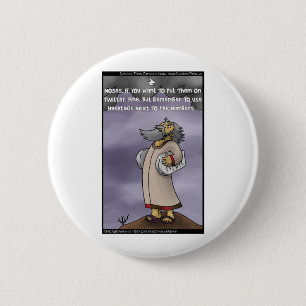 Moses & The 10 Twitter Hashtags Funny Gifts & Tees 2 Inch Round Button
