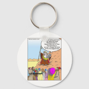Moses & The Ten Suggestions Funny Gifts & Tees Keychain