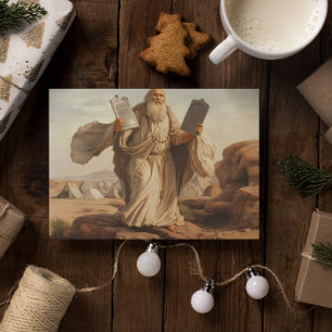 Moses with the tables of the law Greeting card