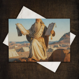 Moses with the tables of the law Greeting card