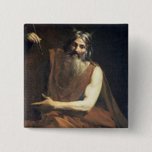 Moses with the Tablets of the Law, c.1627-32 2 Inch Square Button