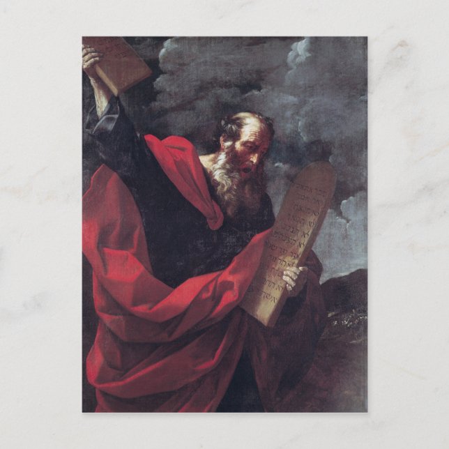 Moses with the Tablets of the Law Postcard (Front)