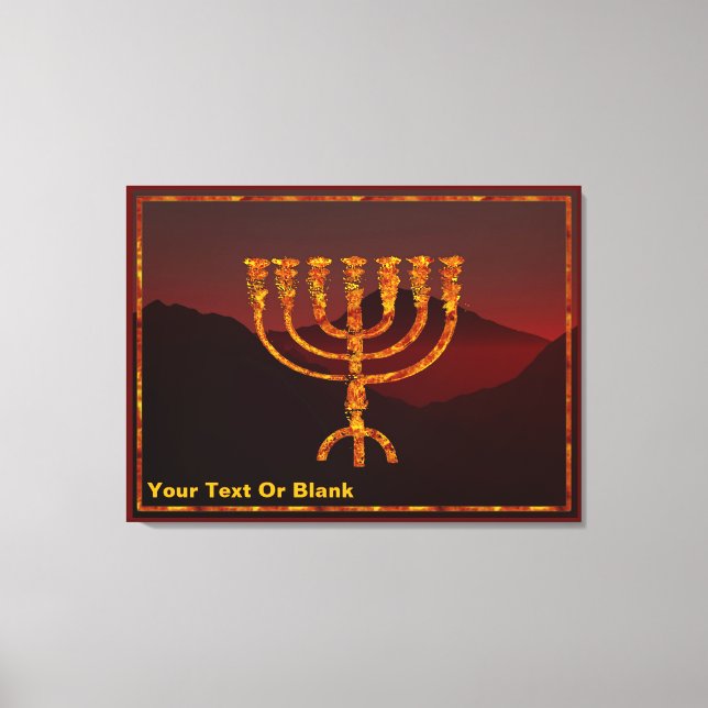 Moshe's Menorah Canvas Print (Front)