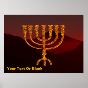 Moshe's Menorah Poster
