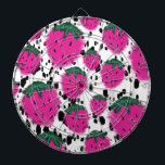 Mosiac Abstract Strawberries Terrazzo Pattern Dartboard<br><div class="desc">Designed by Dream Big Digital Design</div>
