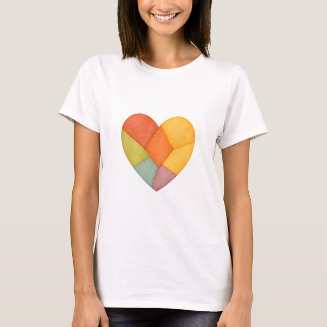 Mosiac Heart  T-Shirt (Front)