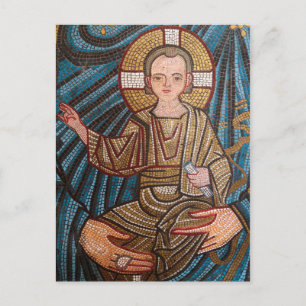 Mosic Of Baby Jesus Postcard