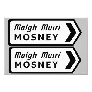 Mosney Irish Roadsign Photo Print