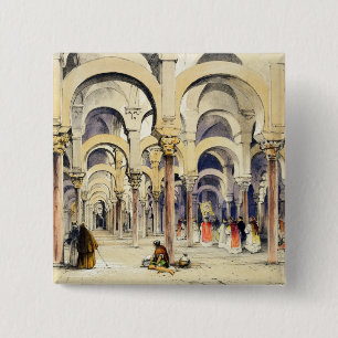 Mosque at Cordoba, from 'Sketches of Spain', engra 2 Inch Square Button