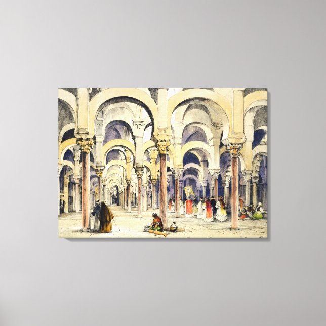 Mosque at Cordoba, from 'Sketches of Spain', engra Canvas Print (Front)