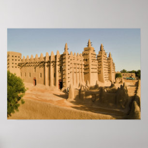 Mosque at Djenne, a classic example of Poster