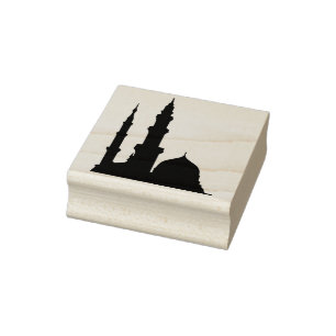 mosque building art stamp