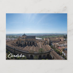 Mosque Cathedral of Cordoba from above in Spain Postcard