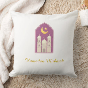 Mosque & Crescent Moon Pillow 