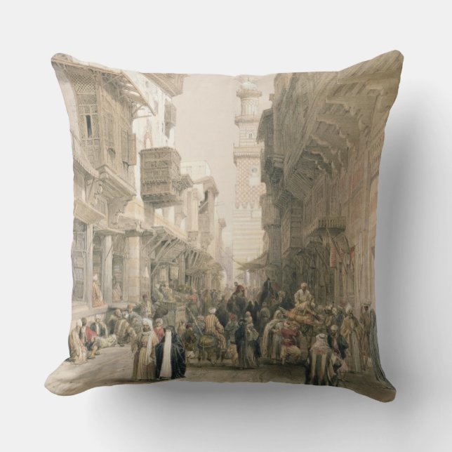 Mosque El Mooristan, Cairo, from "Egypt and Nubia" Throw Pillow (Front)