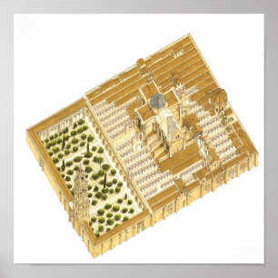 Mosque of Cordoba Spain. Aerial view Poster