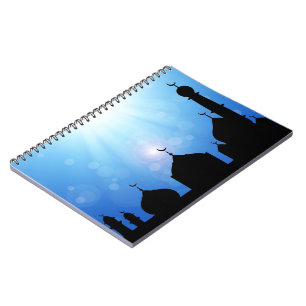 Mosque Silhouette with Sunrays - Notebook