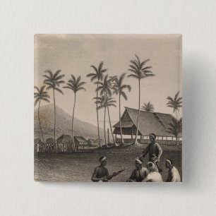 Mosque, Sooloo, Philippines 2 Inch Square Button